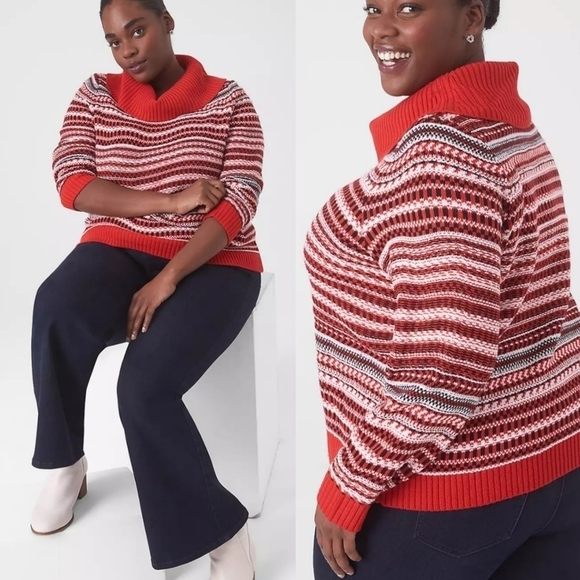 NWOT Lane Bryant Classic Long-Sleeve Cowlneck Sweater - Picture 6 of 6